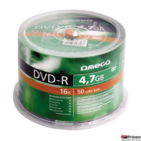 Płyta OMEGA DVD-R 4,7GB 16X CAKE (100) OMD16C100- -a Płyta OMEGA DVD-R 4,7GB 16X CAKE (100) OMD16C100- -a