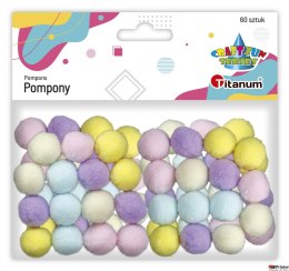 Pompony pastelowe mix 60 szt 16mm 462567 TITANUM