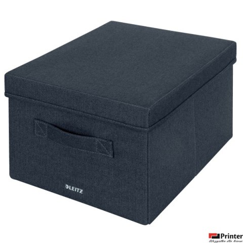 Pudełko do przechowywania z pokrywką Leitz Fabric, średnie, opakowanie 2 sztuki, ciemnoszare 61440089 Pudełko do przechowywania z pokrywką Leitz Fabric, średnie, opakowanie 2 sztuki, ciemnoszare 61440089
