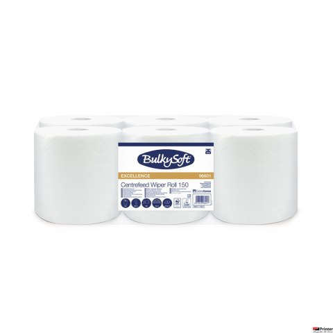 Ręcznik w roli centralnego dozowania midi (6rolek) biały, celuloza, 2w, 150m, PREMIUM, 96601, BULKYSOFT Ręcznik w roli centralnego dozowania midi (6rolek) biały, celuloza, 2w, 150m, PREMIUM, 96601, BULKYSOFT